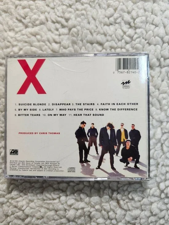 INXS X CD 1990 Rock Alt Suicide Blonde Disappear Chris Thomas Produced Album - Picture 2 of 2